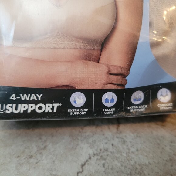 Playtex 18 Hour Side & Back Smoothing Bra Size 38C Nude - Picture 4 of 5